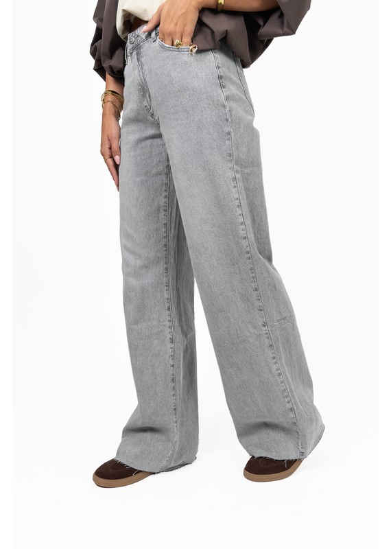 21Jewelz Extra tall wide leg jeans - grijs