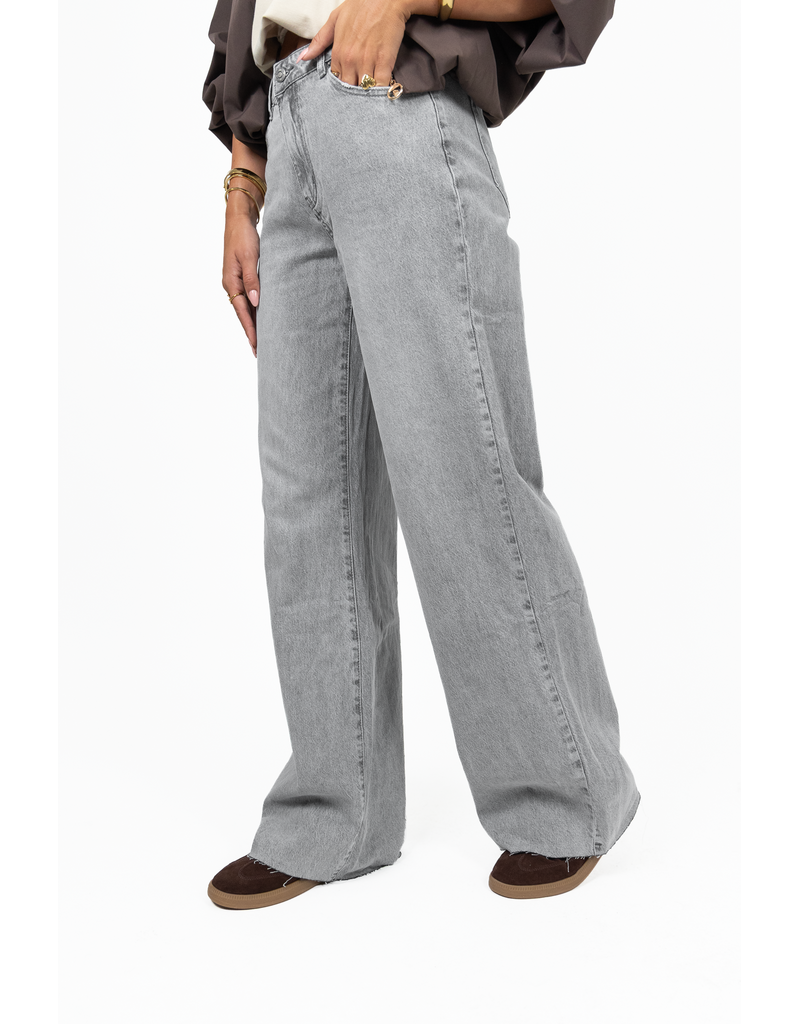 21Jewelz Extra tall wide leg jeans - grijs