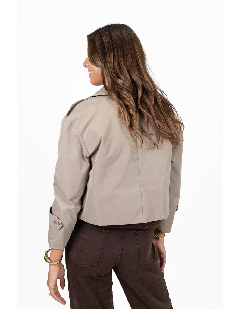 21Jewelz Korte trenchcoat - taupe