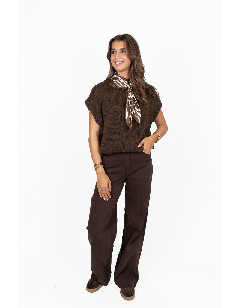 21Jewelz Extra tall wide leg jeans - donkerbruin