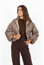 21Jewelz Gewatteerde jas - taupe