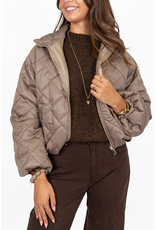 21Jewelz Gewatteerde jas - taupe