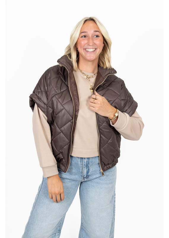 21Jewelz Gewatteerde bodywarmer - bruin