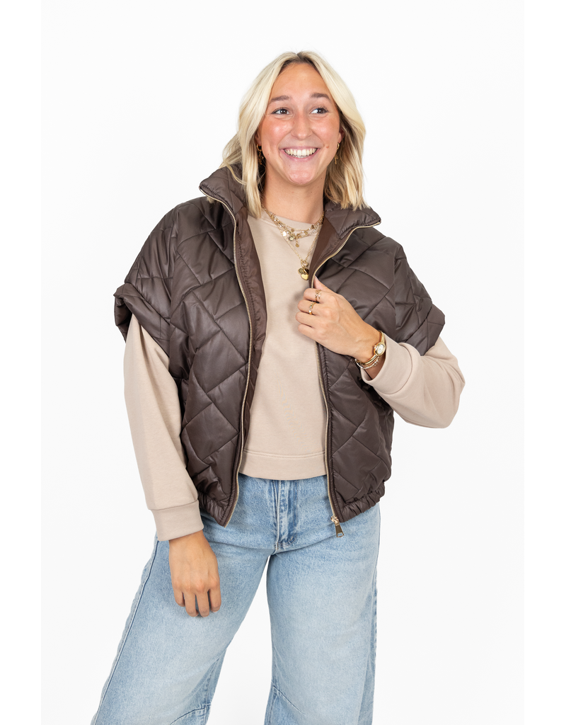 21Jewelz Gewatteerde bodywarmer - bruin