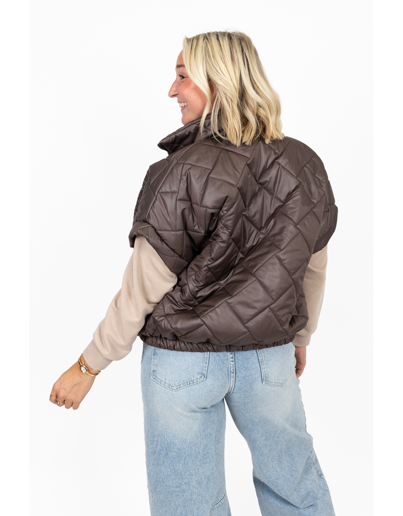 21Jewelz Gewatteerde bodywarmer - bruin