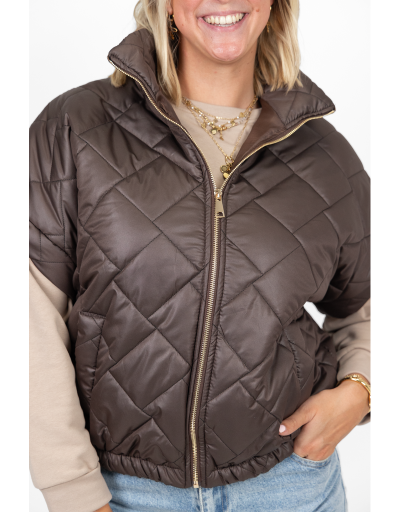 21Jewelz Gewatteerde bodywarmer - bruin