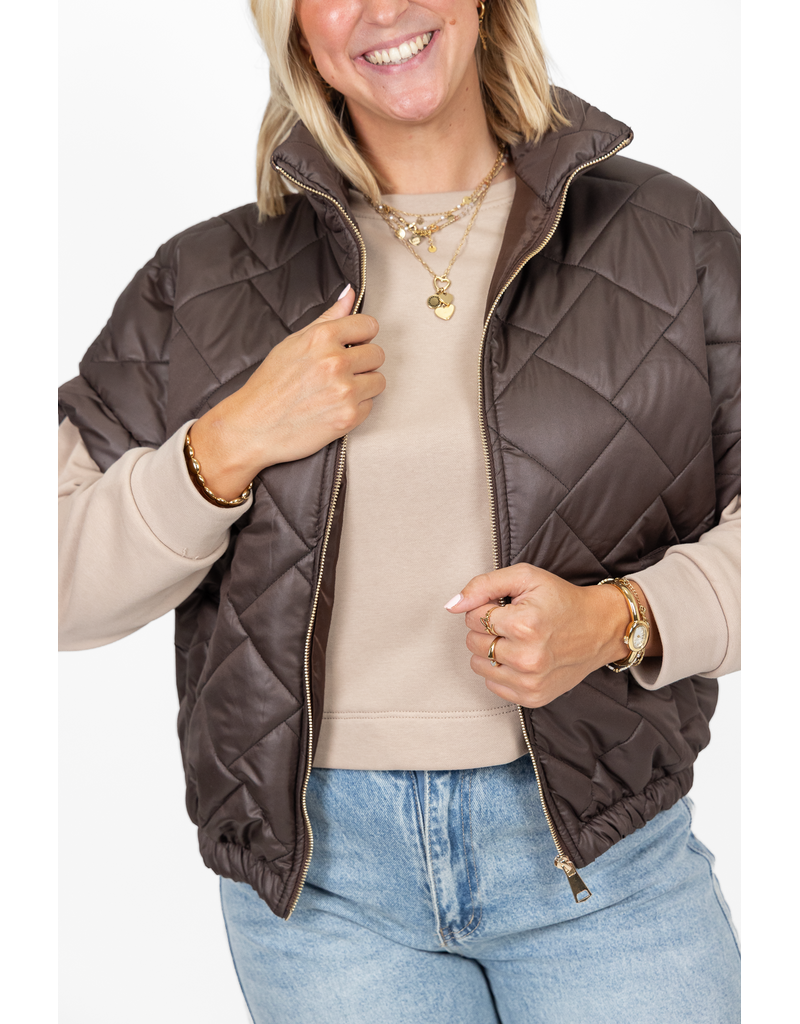 21Jewelz Gewatteerde bodywarmer - bruin