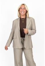 21Jewelz Blazer met streep - taupe
