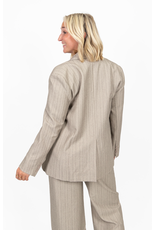 21Jewelz Blazer met streep - taupe