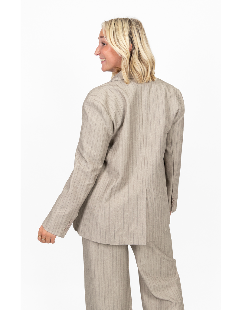21Jewelz Blazer met streep - taupe