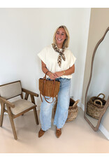 21Jewelz Sweatstof top met elastische band - ecru