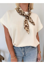 21Jewelz Sweatstof top met elastische band - ecru