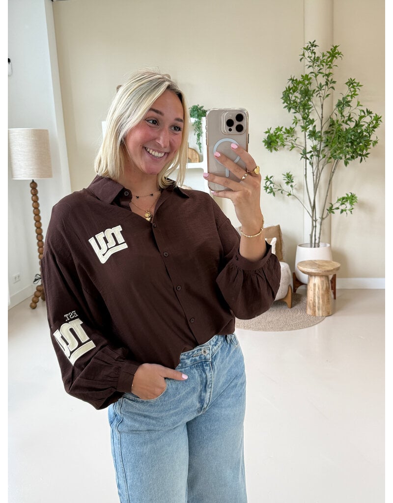 21Jewelz Blouse "NY" - bruin