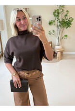 21Jewelz Sweatshirt met hoge hals - donkerbruin