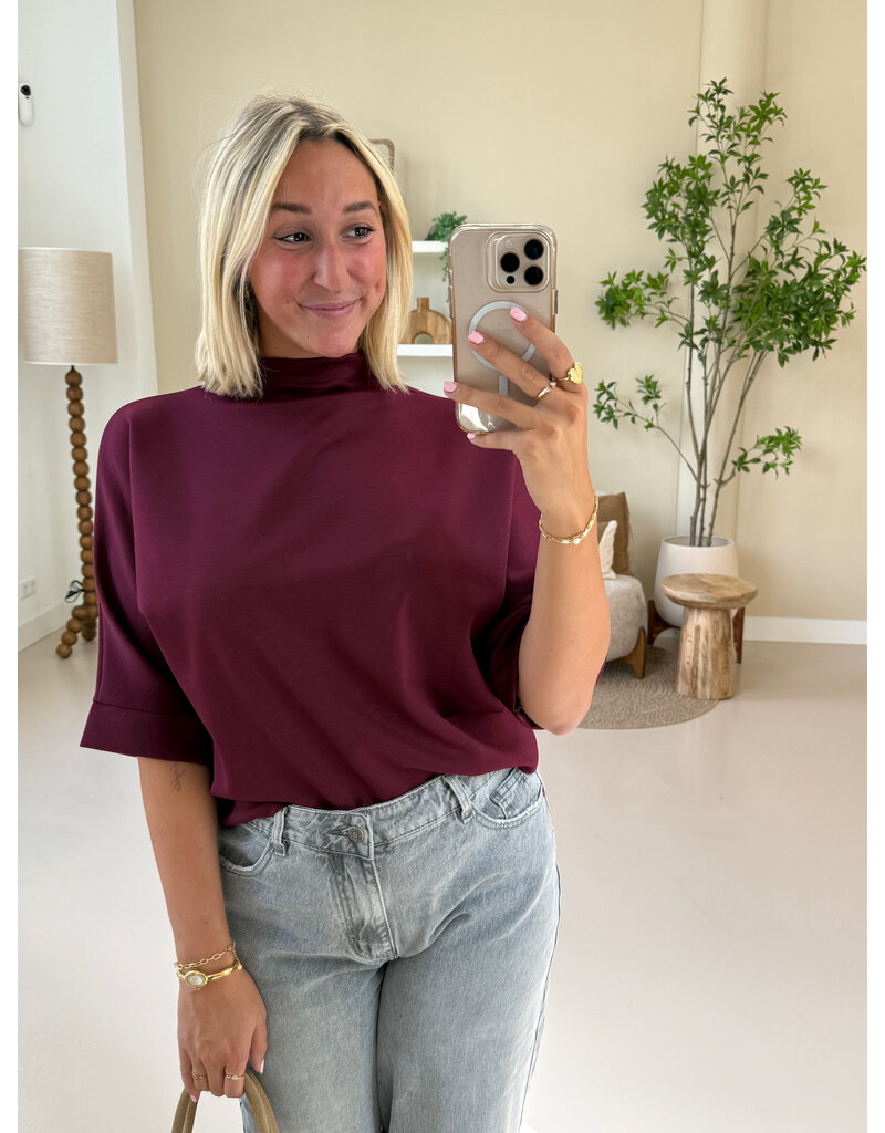 21Jewelz Sweatshirt met hoge hals - bordeaux