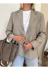 21Jewelz Blazer met streep - taupe