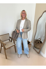 21Jewelz Blazer met streep - taupe