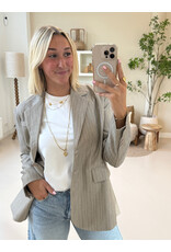 21Jewelz Blazer met streep - taupe
