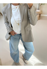 21Jewelz Blazer met streep - taupe