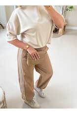 21Jewelz Pantalon met elastieke band en strepen - camel