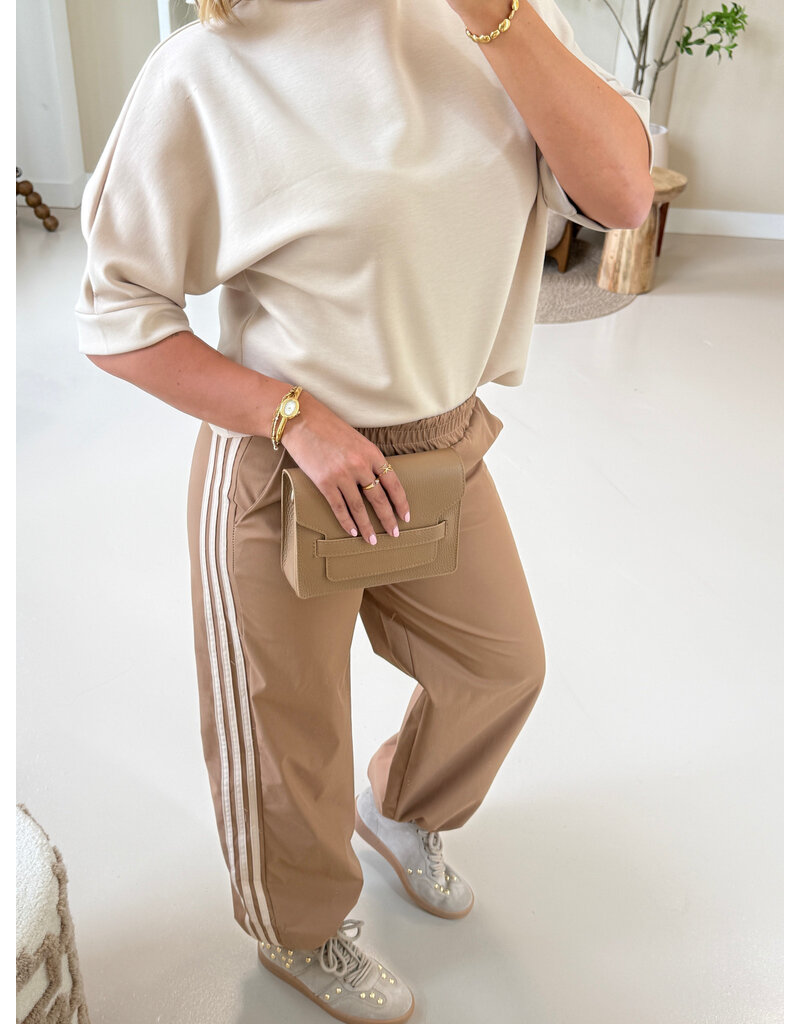 21Jewelz Pantalon met elastieke band en strepen - camel