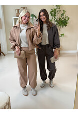 21Jewelz Pantalon met elastieke band en strepen - camel