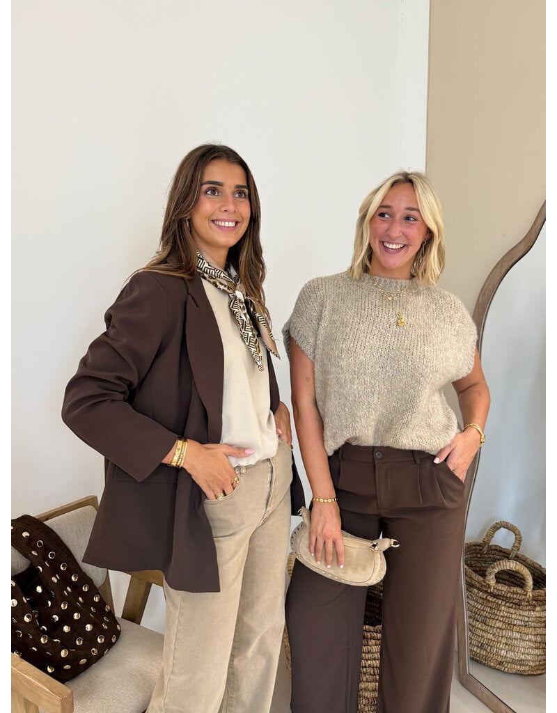 21Jewelz Effen blazer - bruin