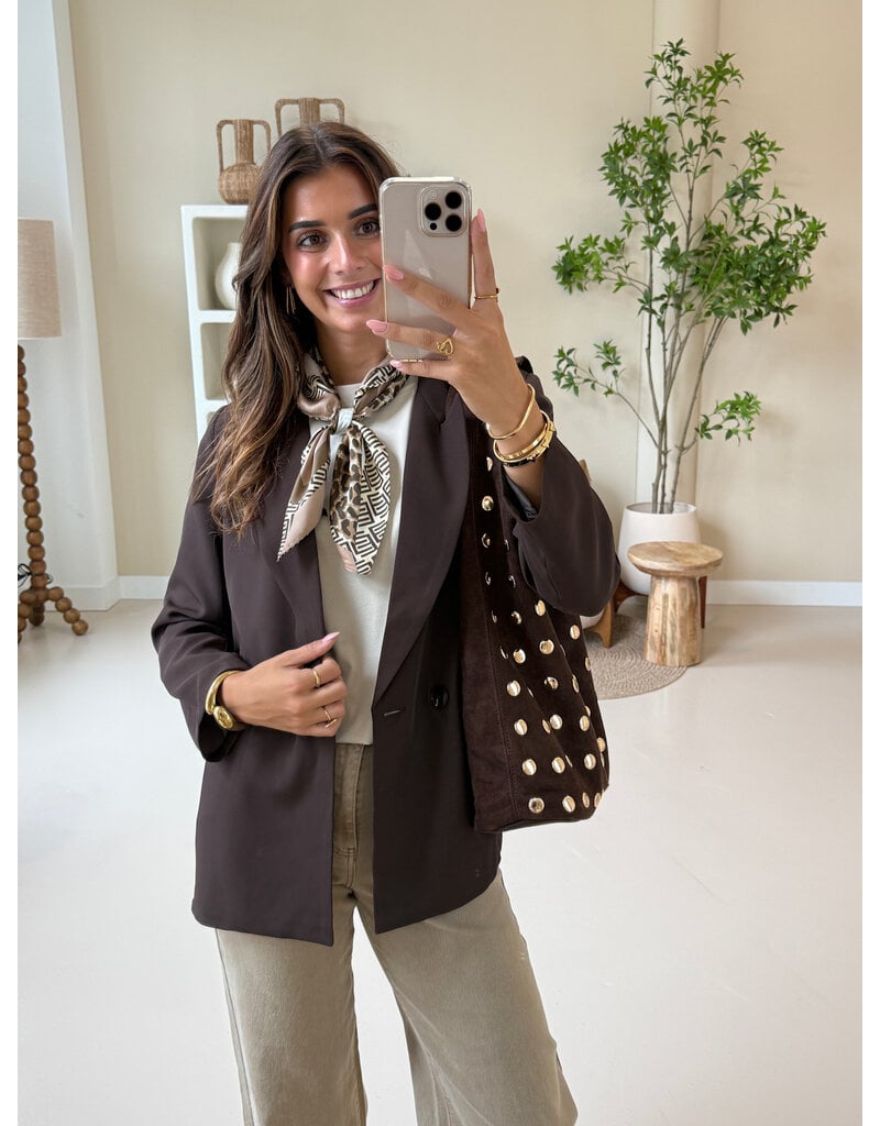 21Jewelz Effen blazer - bruin