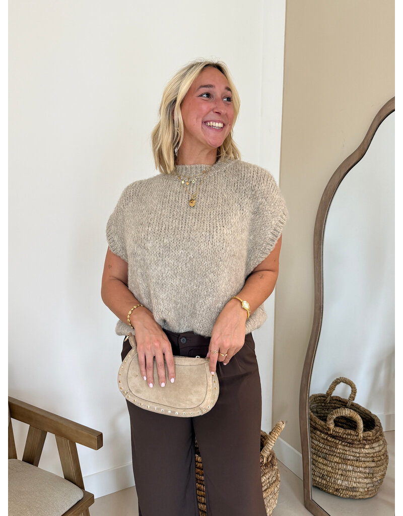 21Jewelz Knitted spencer - beige