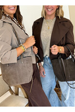 21Jewelz Korte trenchcoat - donkerbruin