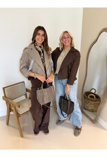 21Jewelz Korte trenchcoat - donkerbruin