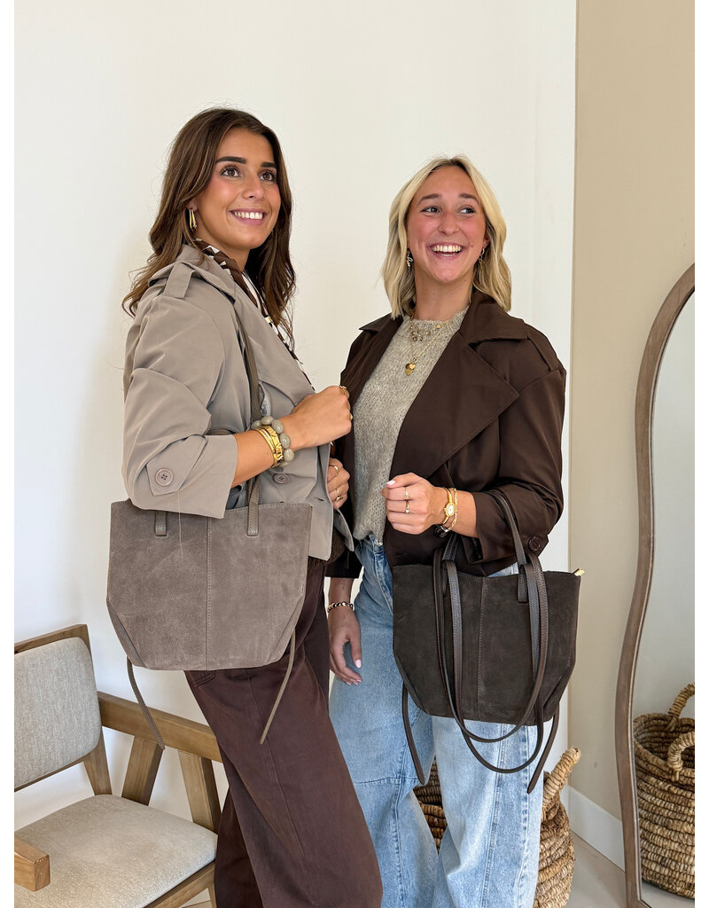 21Jewelz Korte trenchcoat - donkerbruin