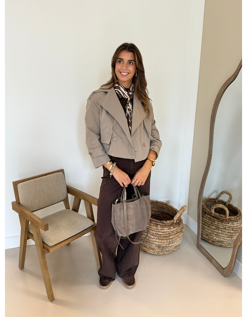 21Jewelz Korte trenchcoat - taupe