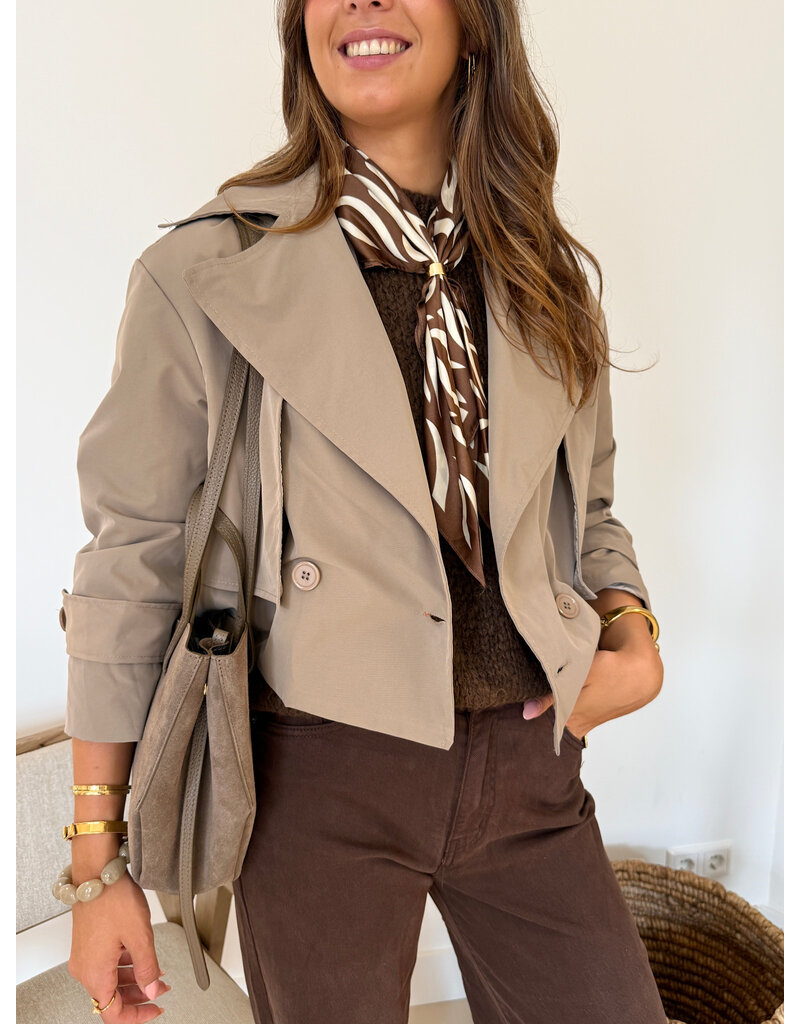 21Jewelz Korte trenchcoat - taupe