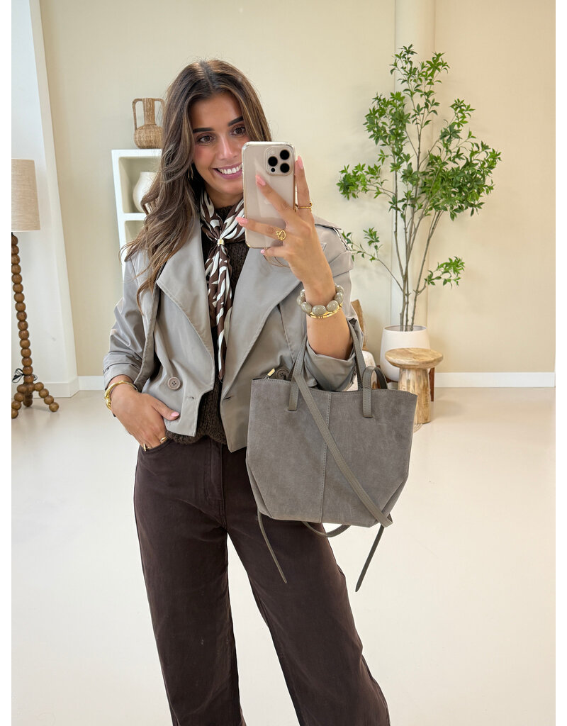 21Jewelz Korte trenchcoat - taupe