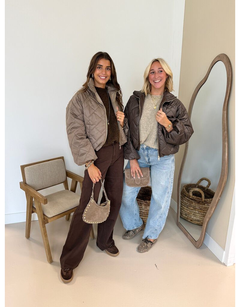 21Jewelz Gewatteerde jas - taupe