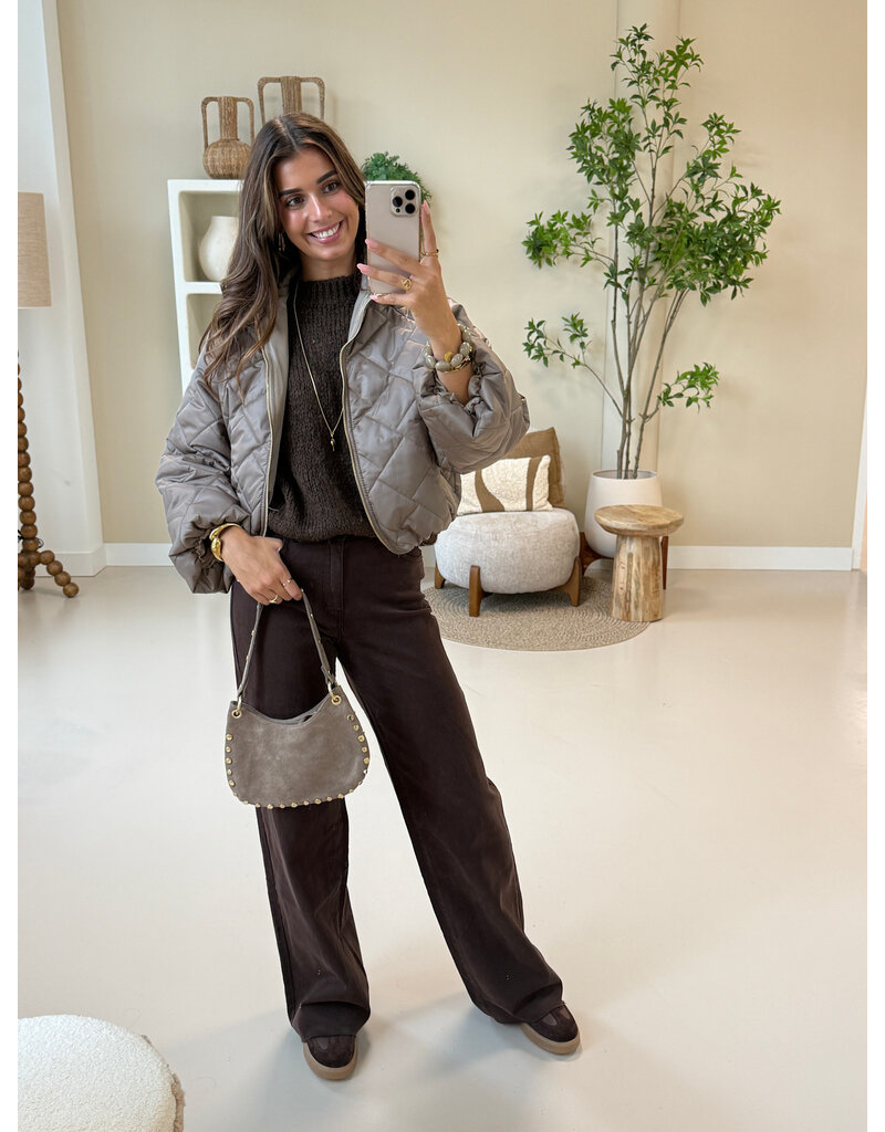 21Jewelz Gewatteerde jas - taupe