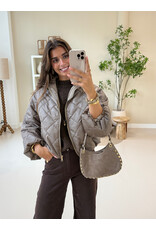 21Jewelz Gewatteerde jas - taupe