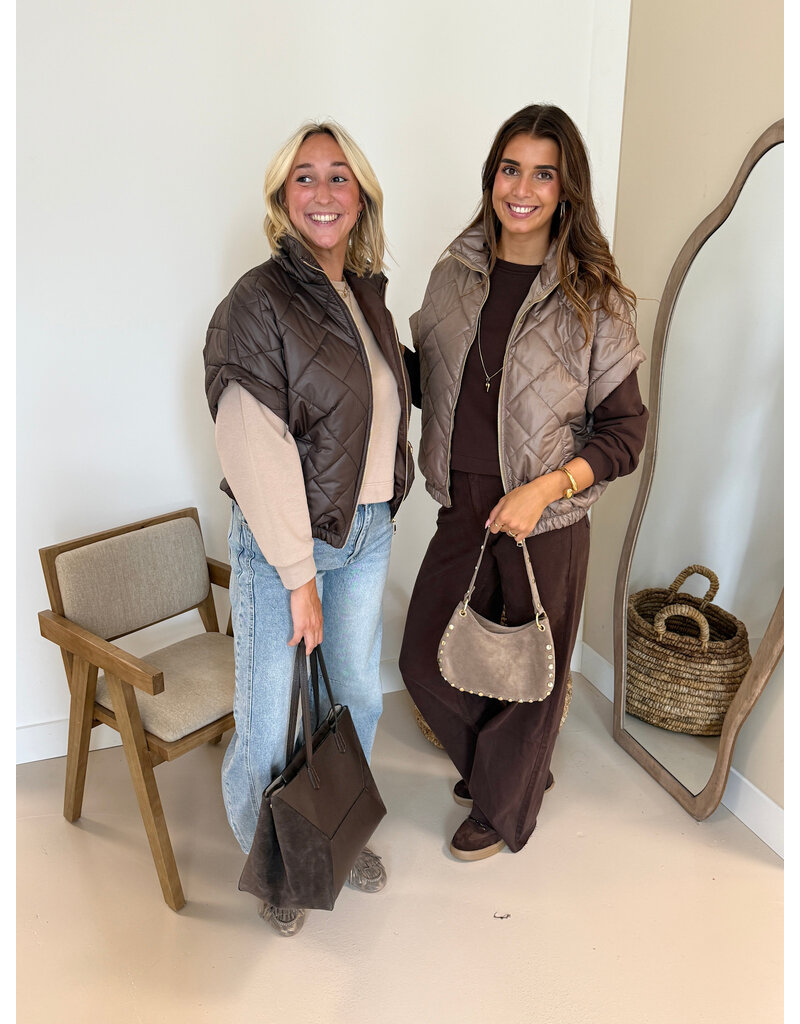 21Jewelz Gewatteerde bodywarmer - taupe