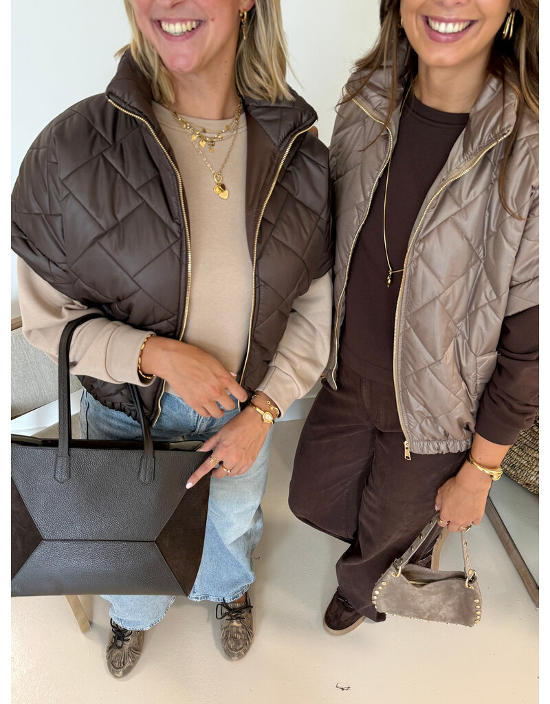 21Jewelz Gewatteerde bodywarmer - taupe