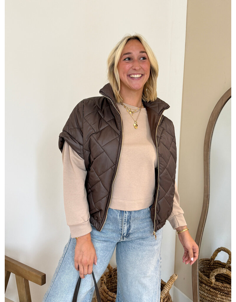 21Jewelz Gewatteerde bodywarmer - bruin