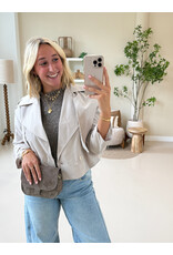 21Jewelz Korte trenchcoat - ecru