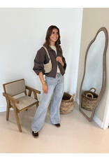 21Jewelz Extra tall wide leg jeans - grijs