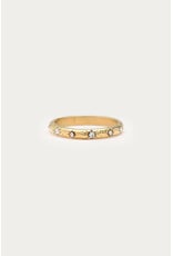 My Jewellery My Jewellery | Bold ring met strass stenen 'hammered'