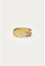 My Jewellery My Jewellery | Bold ring met draden 'hammered'