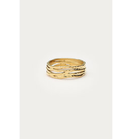 My Jewellery My Jewellery | Bold ring met draden 'hammered'