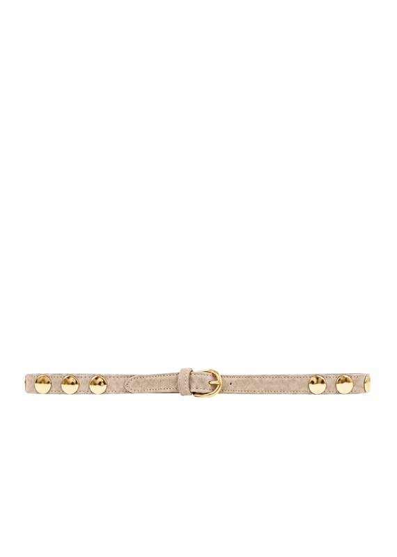 21Jewelz Suede riem met gouden studs - beige
