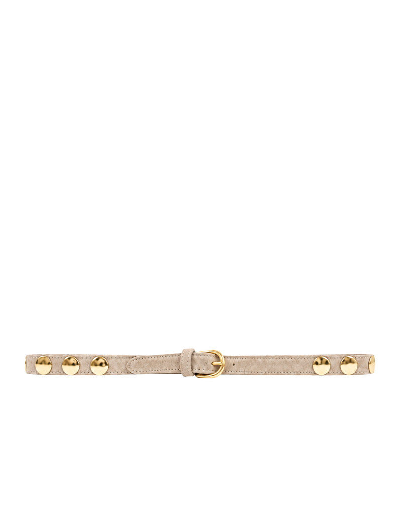 21Jewelz Suede riem met gouden studs - beige