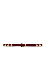 21Jewelz Suede riem met gouden studs - bordeaux