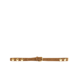 21Jewelz Suede riem met gouden studs - camel